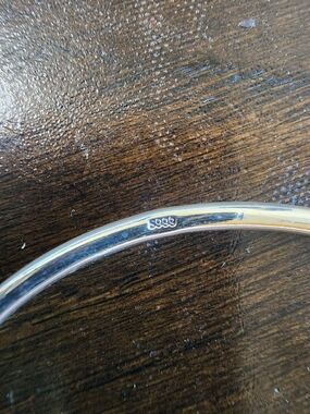 Sterling Silver S999  Bangle Bracelet - Polished Silver